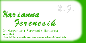 marianna ferencsik business card